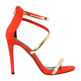 Narancsszínű szandál magassarkún 988-58 Narancs