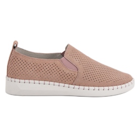 Filippo Bőr Slip On cipők rózsaszín Filippo Bőr Slip On cipők rózsaszín