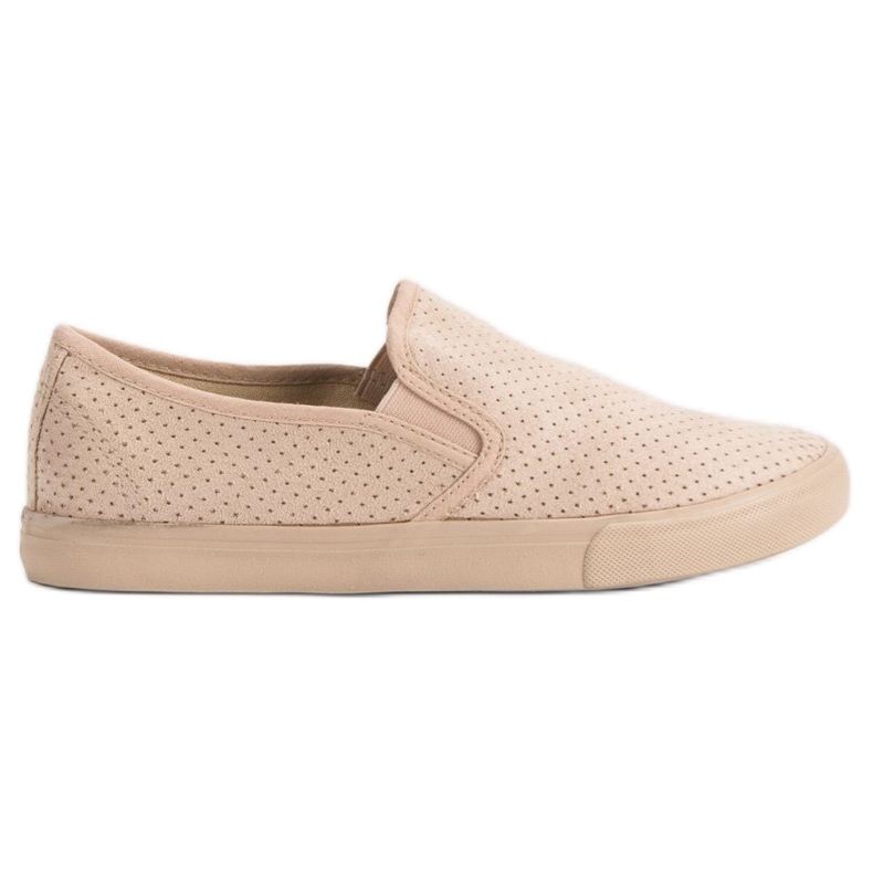 Suede Slip On Cipők barna