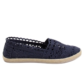 Navy blue csipke espadrilles JX1020 Navy sötétkék Navy blue csipke espadrilles JX1020 Navy sötétkék