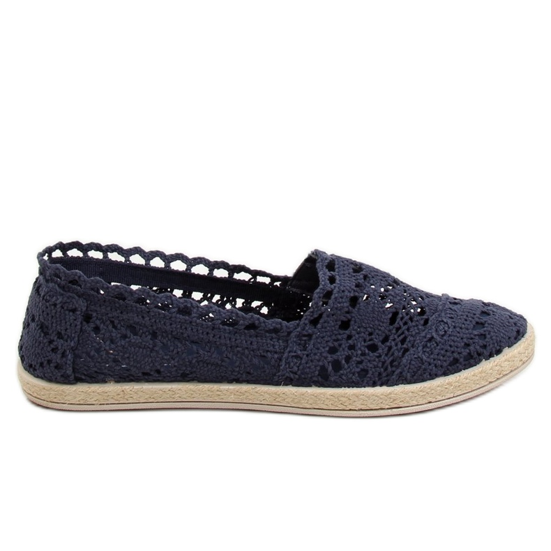 Navy blue csipke espadrilles JX1020 Navy sötétkék Navy blue csipke espadrilles JX1020 Navy sötétkék
