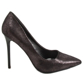 Grafit női magas sarkú cipő AT-0596-L lándzsa fekete sokszínű Grafit női magas sarkú cipő AT-0596-L lándzsa fekete sokszínű