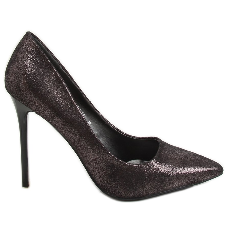 Grafit női magas sarkú cipő AT-0596-L lándzsa fekete sokszínű