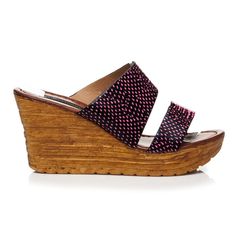 Sergio Todzi Wedge szandál fekete rózsaszín