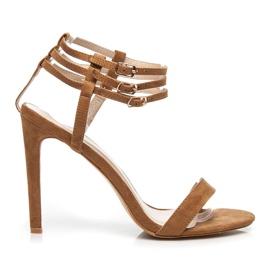 Milaya Szexi szandál pántokkal barna