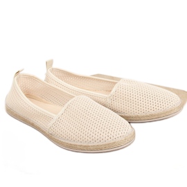 Espadrilles bézs hálóból JX1029 Bézs