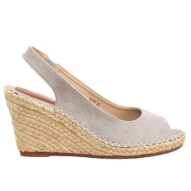 Szürke espadrilles ékeken YY29P Szürke