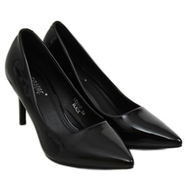 Fekete női magas sarkú cipő LE011P Fekete