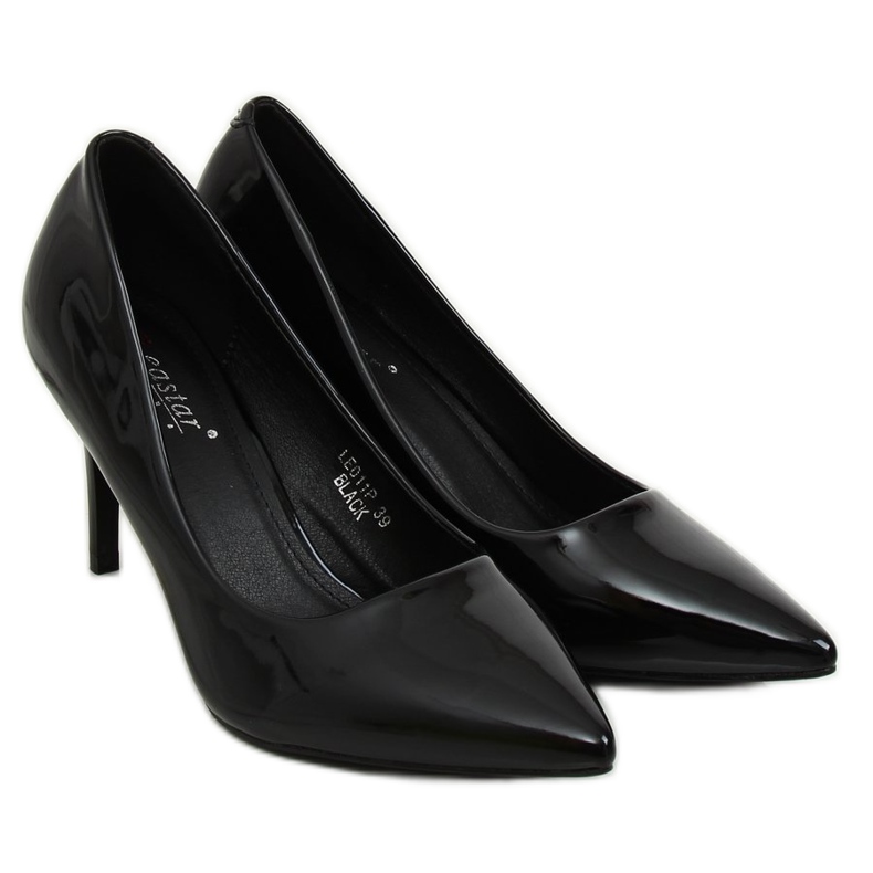 Fekete női magas sarkú cipő LE011P Fekete