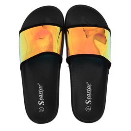 Benzin színű fekete papucs CK80P Fekete