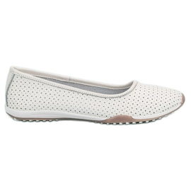 Filippo Áttört bőr balerinák fehér Filippo Áttört bőr balerinák fehér