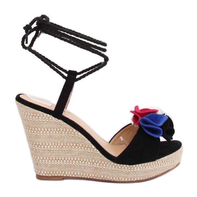 Fekete szandál ékeken YY27P Fekete