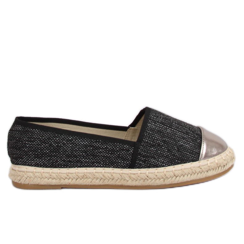 Fekete vászon espadrilles A-9267 Black