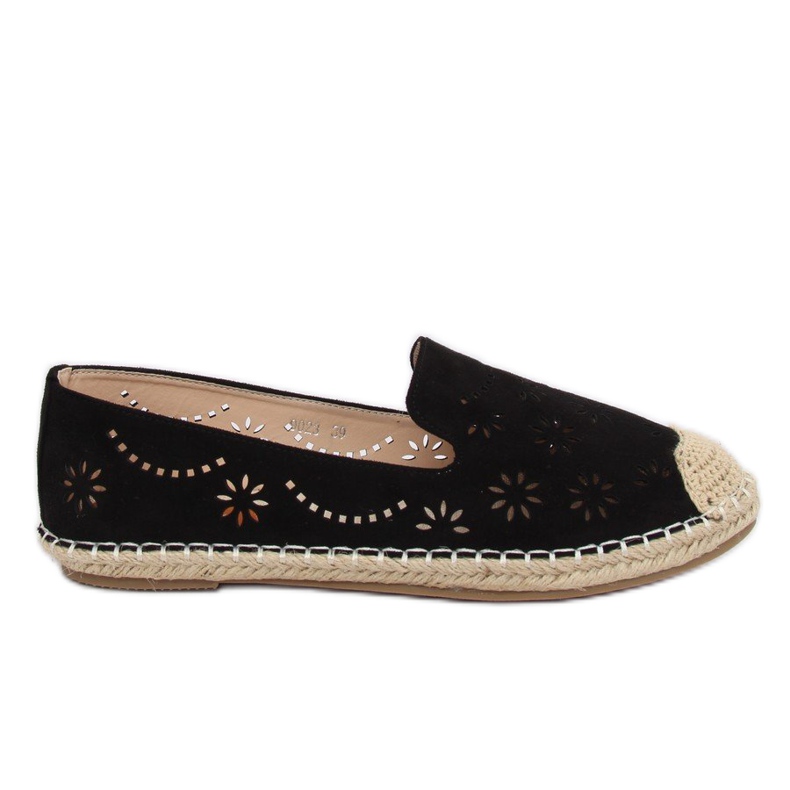 Fekete áttört espadrillák 9023 Fekete Fekete áttört espadrillák 9023 Fekete