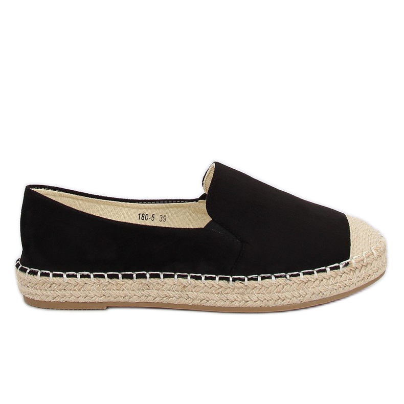 Fekete női espadrilles 180-5 Fekete Fekete női espadrilles 180-5 Fekete