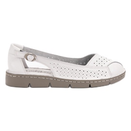 Filippo Bőr balerinák fehér