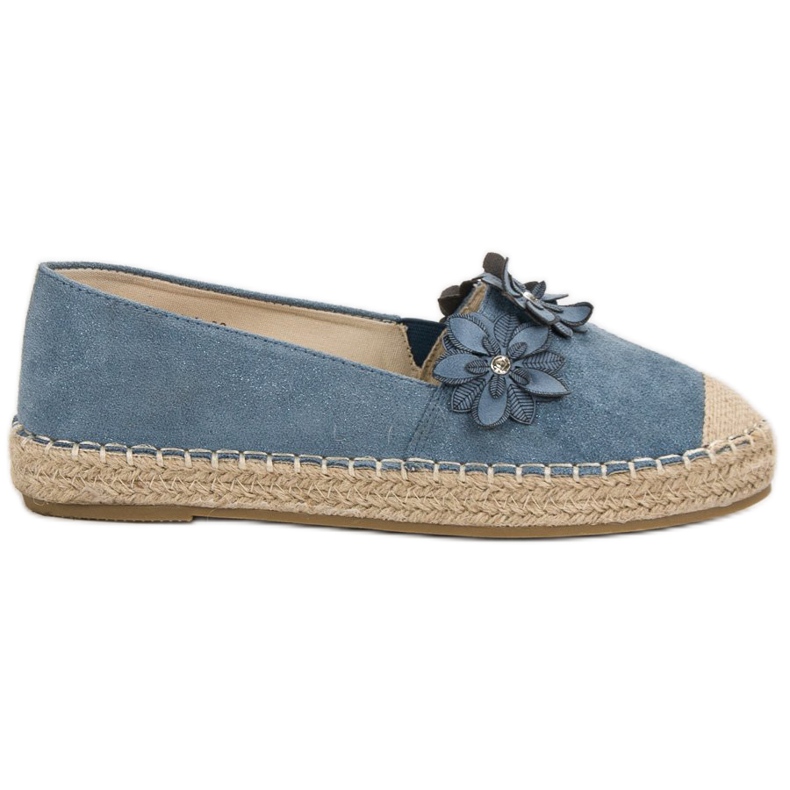 Espadrilles virágokkal kék Espadrilles virágokkal kék
