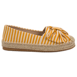 Csíkos espadrillák sárga Csíkos espadrillák sárga