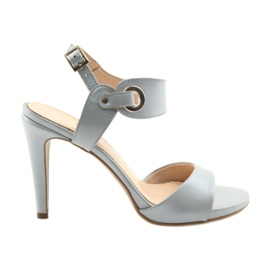 Bőr szandál Edeo 3208 tűn szürke Bőr szandál Edeo 3208 tűn szürke
