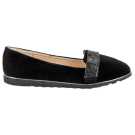 Velúr balerinák fekete