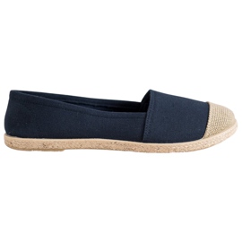 Divatos Navy Blue Espadrilles kék