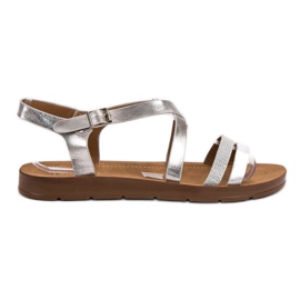 Filippo Ezüst szandál kristályokkal szürke Filippo Ezüst szandál kristályokkal szürke