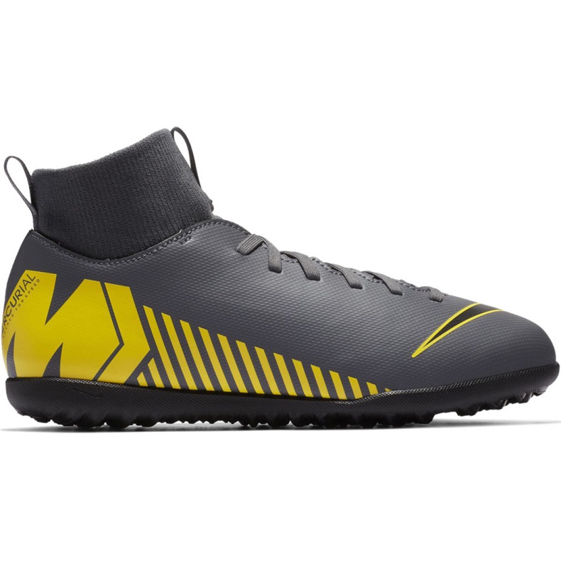 Nike Mercurial Superfly X 6 Club Tf Jr AH7345-070 futballcipő fekete szürke