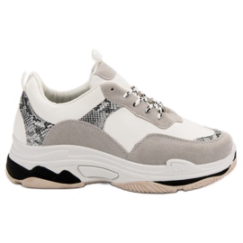 Fehér Cipők Mintával fekete barna Fehér Cipők Mintával fekete barna