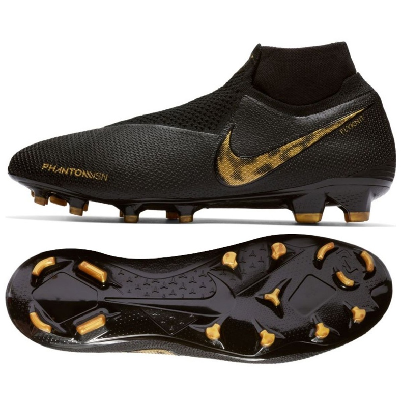 Nike Phantom Vsn Elite Df Fg M AO3262-077 futballcipő fekete fekete