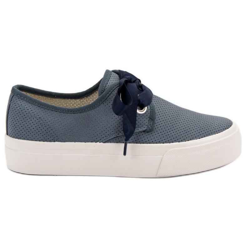 Kylie Szalaggal kötött cipők kék