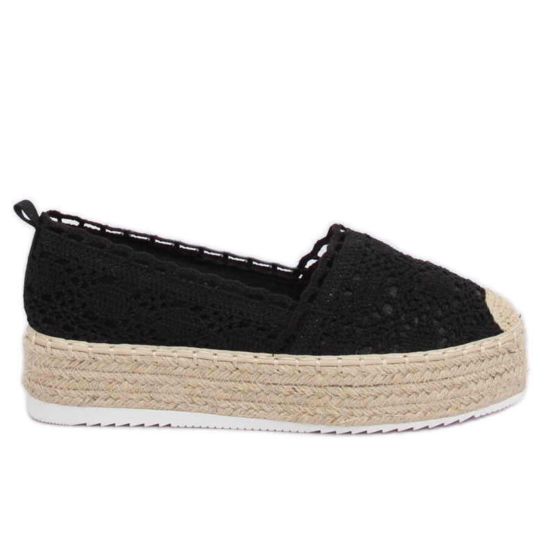 Fekete csipke espadrilles A8692 Black Fekete csipke espadrilles A8692 Black