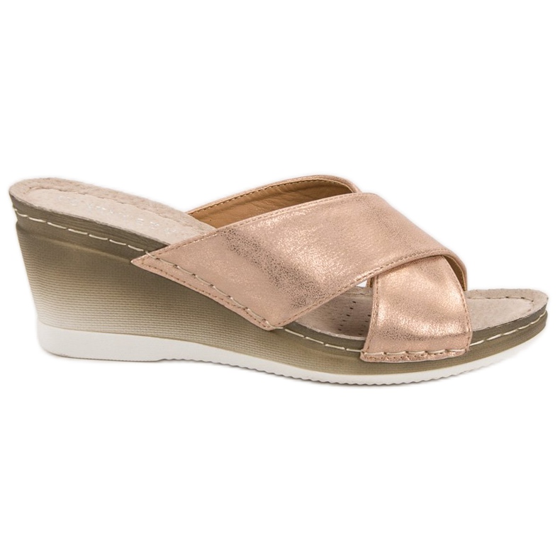 VINCEZA ék szandál sárga