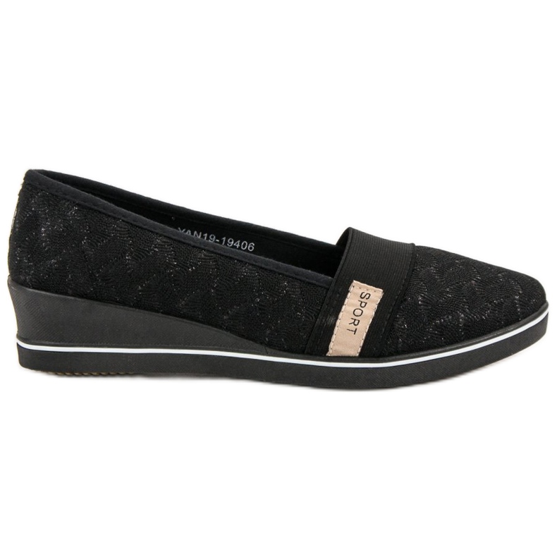 VINCEZA textil balerinák fekete