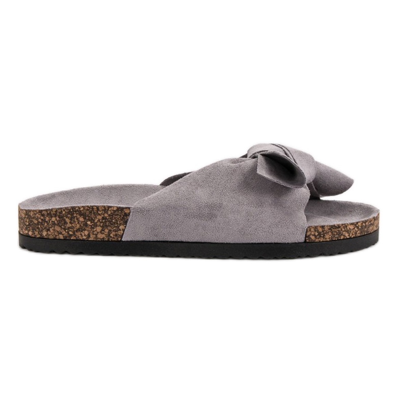 VINCEZA papucs íjjal szürke