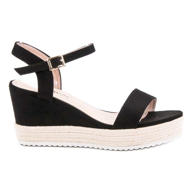 Seastar Kényelmes ék szandál fekete Seastar Kényelmes ék szandál fekete