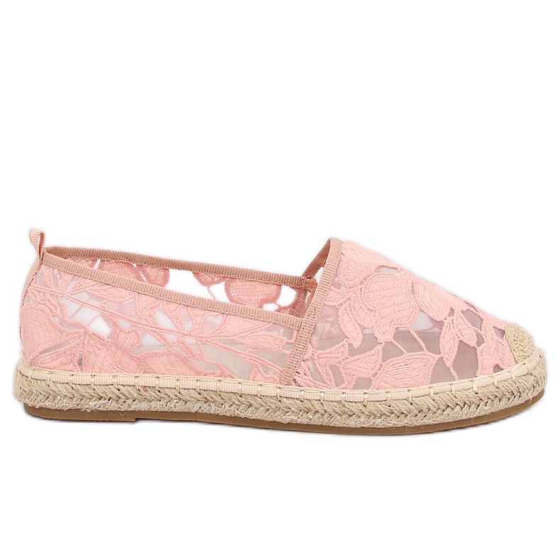 Rózsaszín áttört espadrilles 68-130 Pink