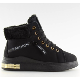 Fekete szigetelt cipők W19-25 Black II-GAT