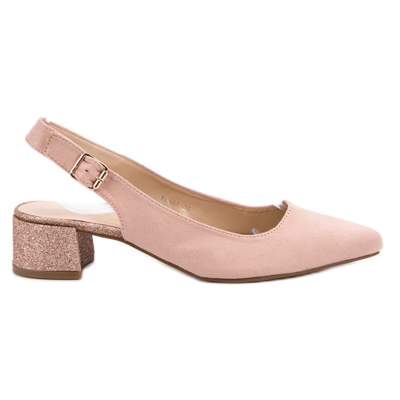 Weide Szivattyúk csillogó sarokkal rózsaszín