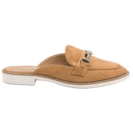 Elegáns női papucs barna