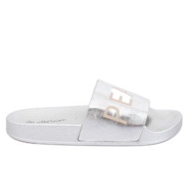 Ezüst metál papucs WL169 Ezüst szürke