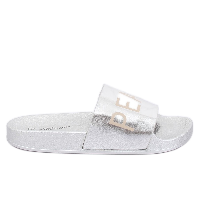 Ezüst metál papucs WL169 Ezüst szürke