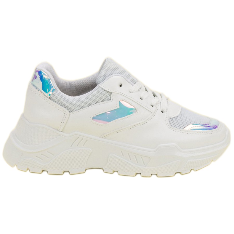Fehér cipők Holo effektussal