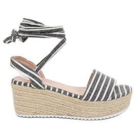 Fekete vászon szandál GG-68P Fekete