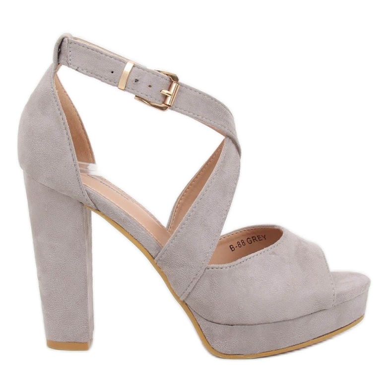 Szandál a szürke platformon B-88 Grey