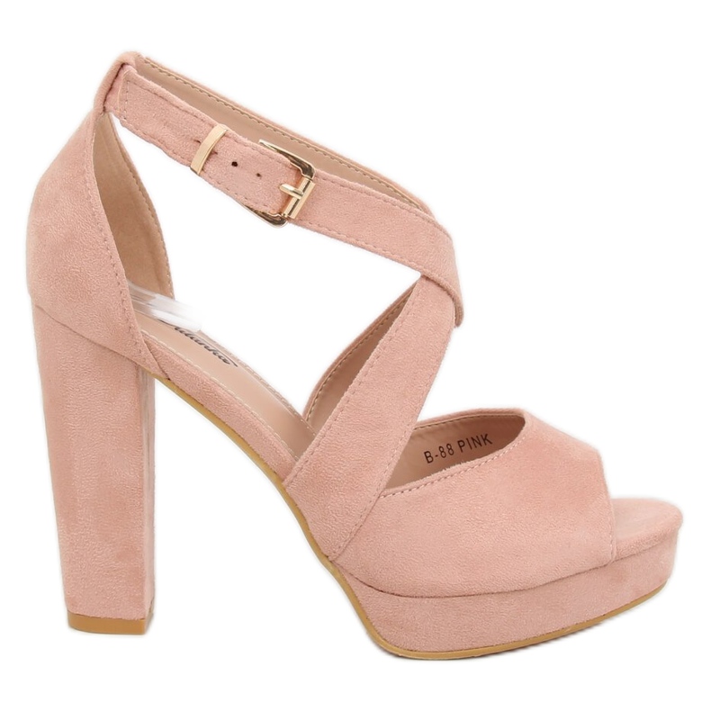 Szandál a B-88 Pink rózsaszín platformon