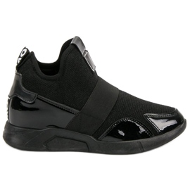 Wedge Slip-On Cipők fekete