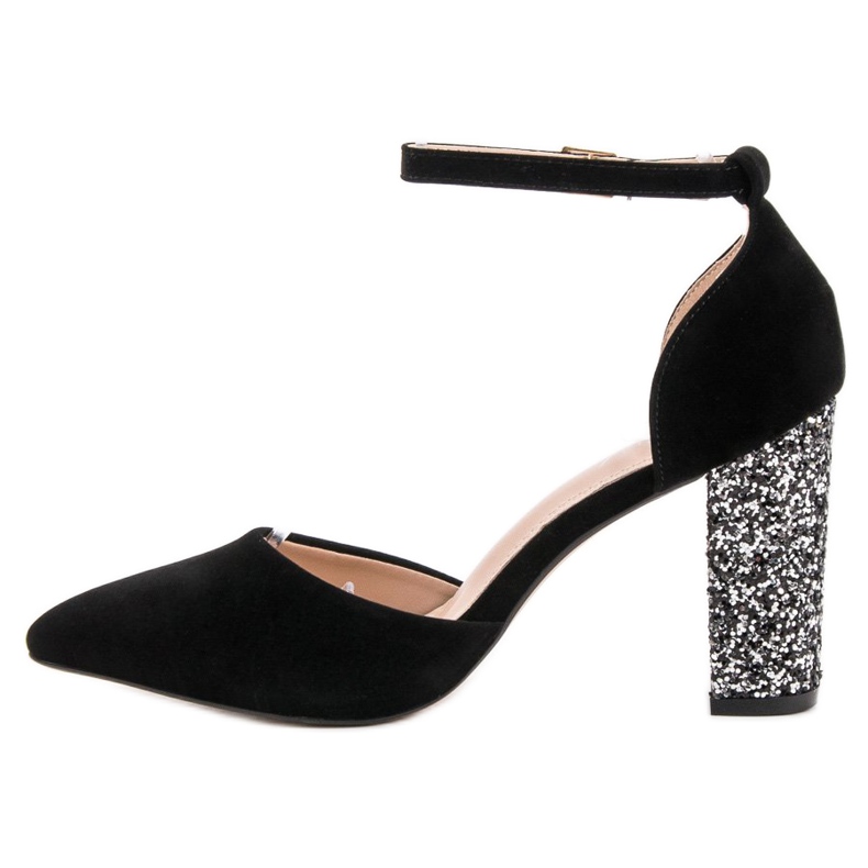 Weide Szivattyúk csillogó sarokkal fekete