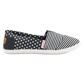 SHELOVET Textil Slipons fekete SHELOVET Textil Slipons fekete