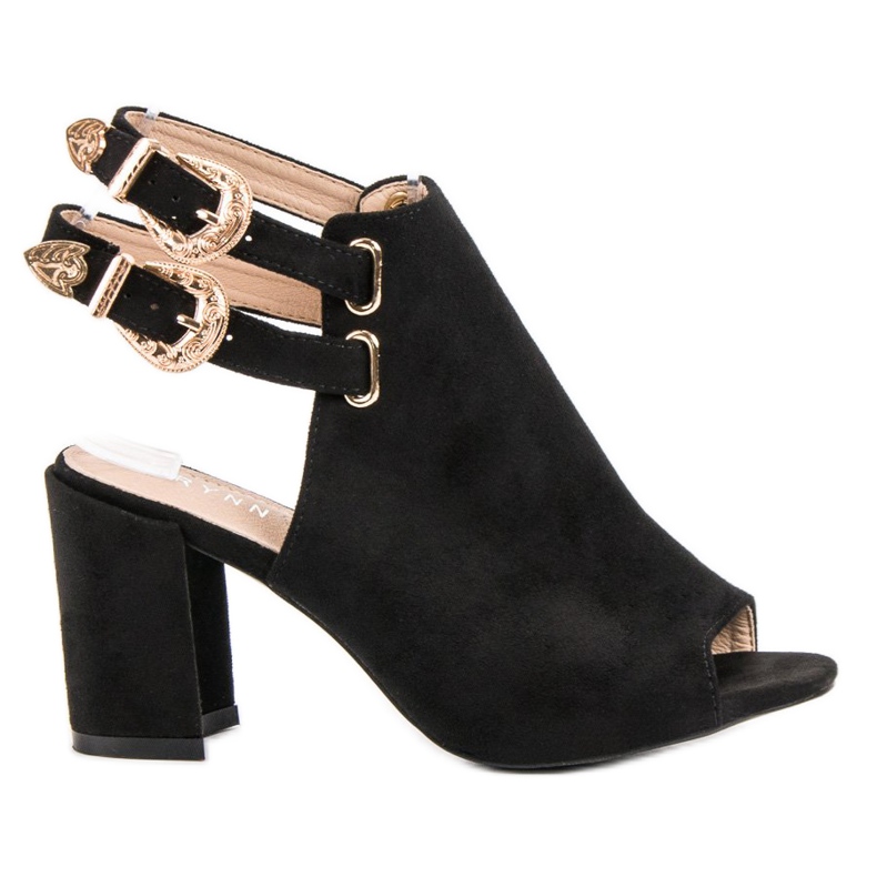 Erynn Elegáns épített szandál fekete