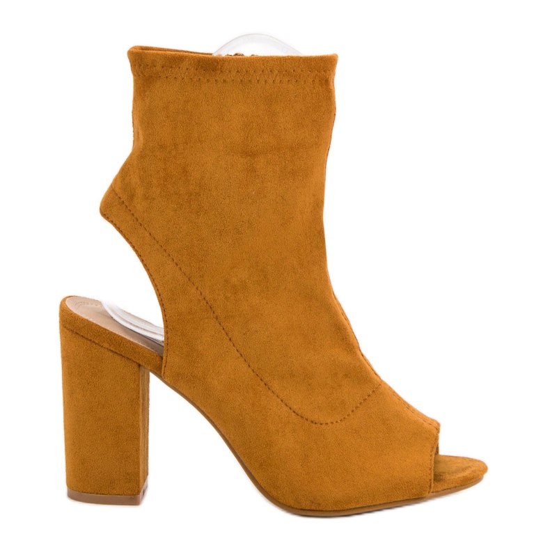 Nio Nio Mustár nyitott orrú csizma sárga